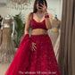 Vichitra Silk Sequins Lehenga With Cancan - MYLUXURY LANE ENTERPRISE