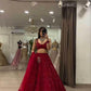 Vichitra Silk Sequins Lehenga With Cancan - MYLUXURY LANE ENTERPRISE