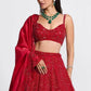Vichitra Silk Sequins Lehenga With Cancan - MYLUXURY LANE ENTERPRISE