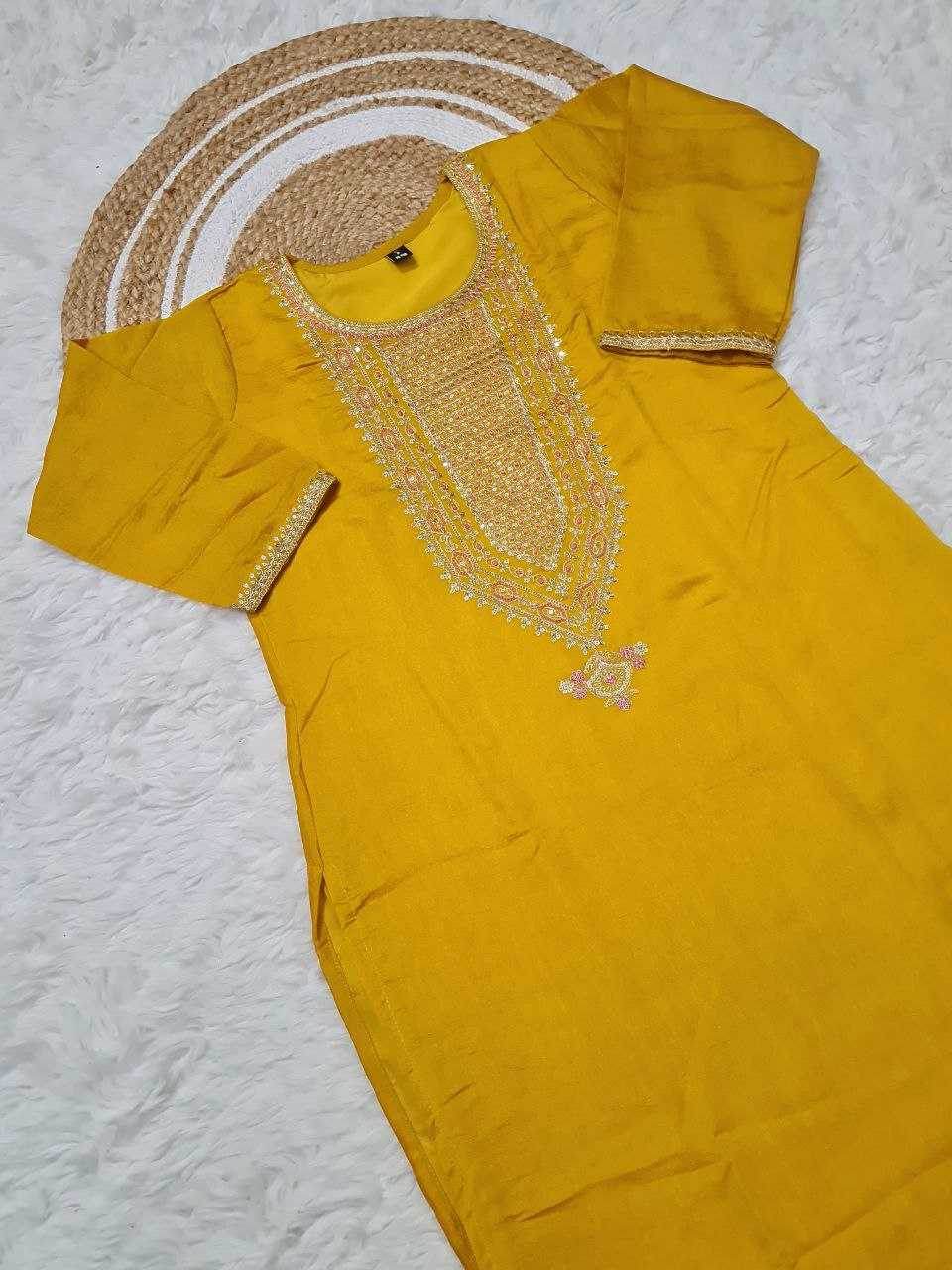 Vichitra Silk Embroidery Suit - MYLUXURY LANE ENTERPRISE