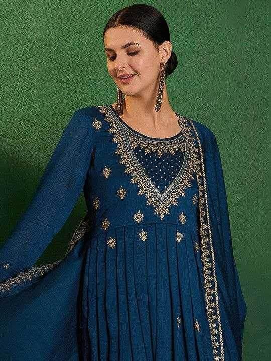 Vichitra Silk Designer Suit - MYLUXURY LANE ENTERPRISE