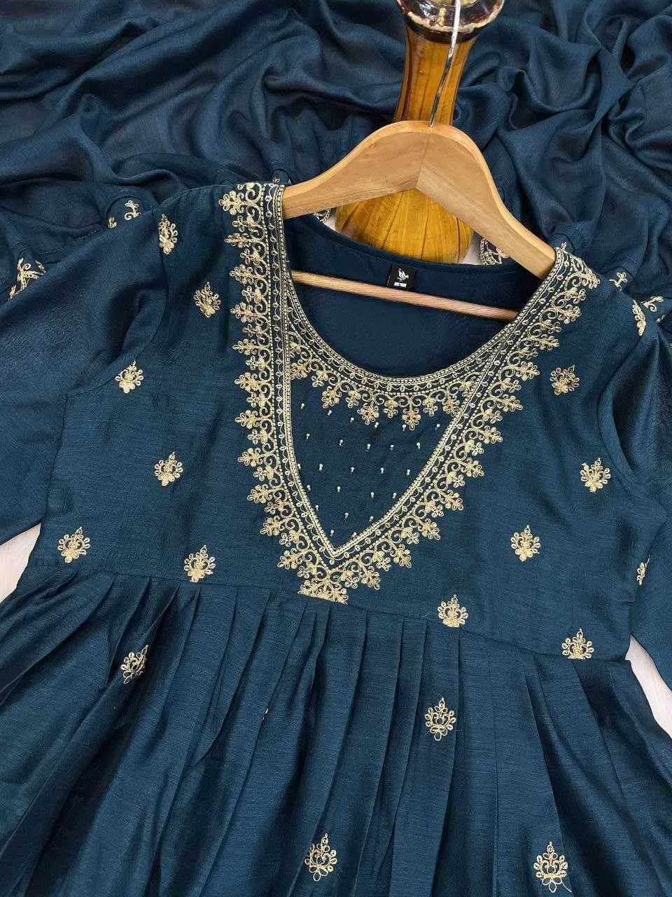 Vichitra Silk Designer Suit - MYLUXURY LANE ENTERPRISE