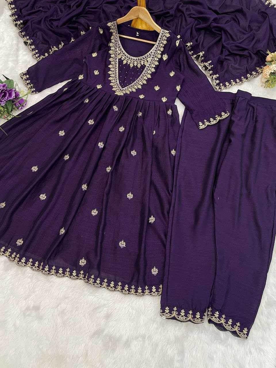 Vichitra Silk Designer Suit - MYLUXURY LANE ENTERPRISE