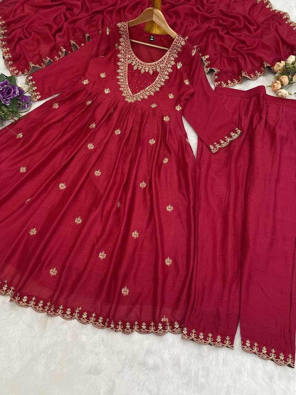 Vichitra Silk Designer Suit - MYLUXURY LANE ENTERPRISE