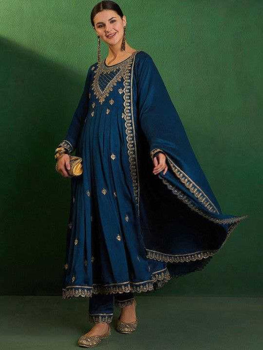 Vichitra Silk  Designer Suit