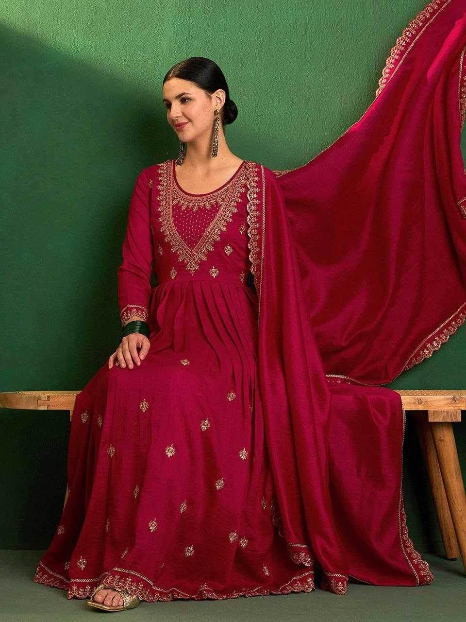 Vichitra Silk Designer Suit - MYLUXURY LANE ENTERPRISE
