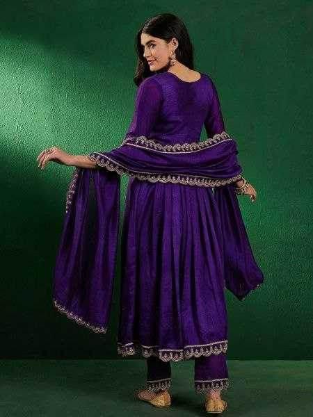 Vichitra Silk Designer Suit - MYLUXURY LANE ENTERPRISE