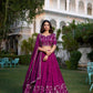 Vichitra Silk Embroidered Sequins Lehenga - MYLUXURY LANE ENTERPRISE