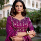 Vichitra Silk Embroidered Sequins Lehenga - MYLUXURY LANE ENTERPRISE