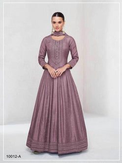 Silk Gown With Dupatta - MYLUXURY LANE ENTERPRISE