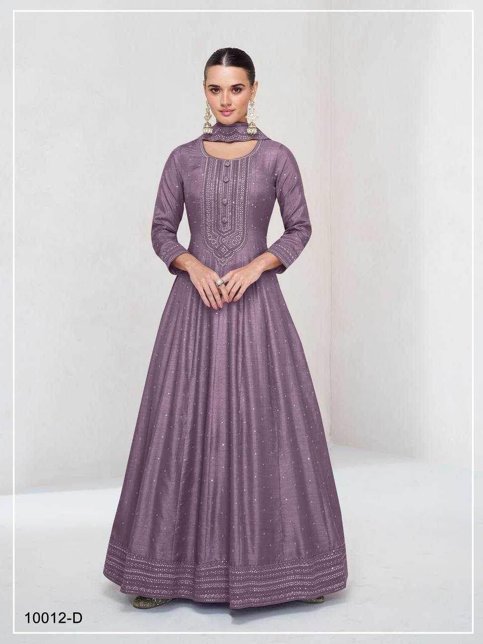 Silk Gown With Dupatta - MYLUXURY LANE ENTERPRISE