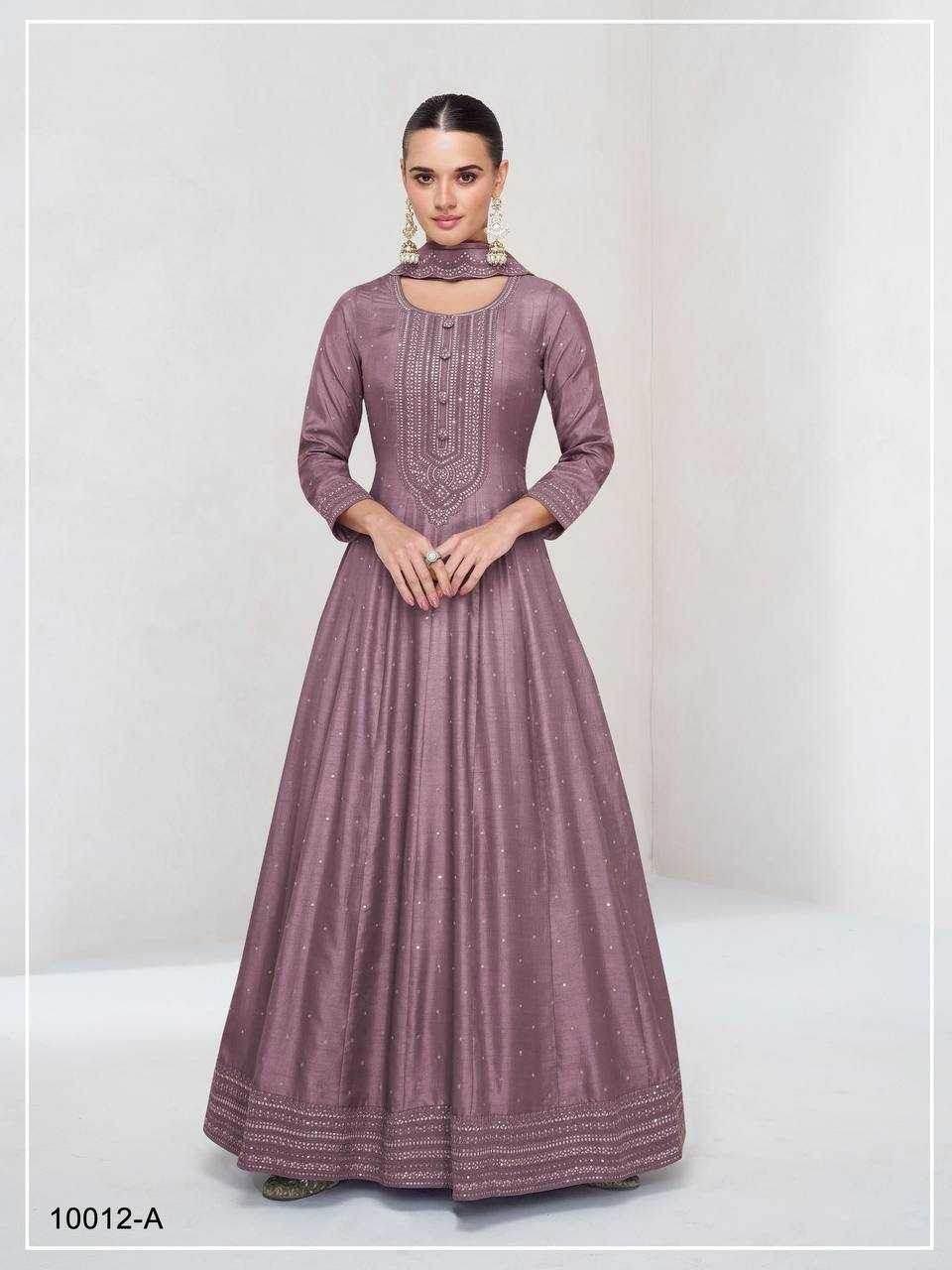 Silk Gown With Dupatta - MYLUXURY LANE ENTERPRISE