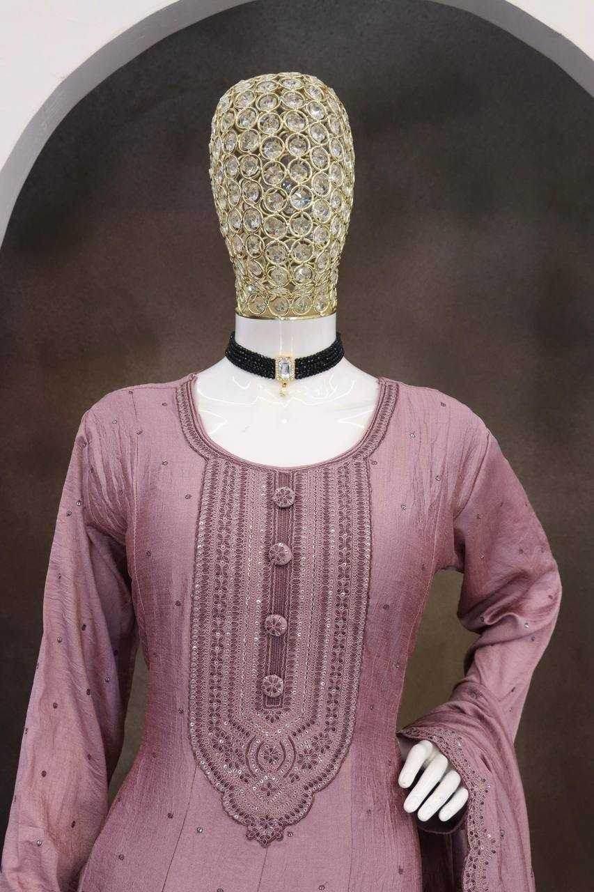 Silk Gown With Dupatta - MYLUXURY LANE ENTERPRISE