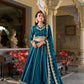 Elegant Vichitra Silk Lehenga with Intricate Embroidery - MYLUXURY LANE ENTERPRISE
