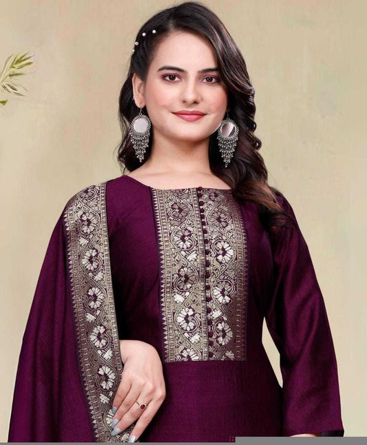 Vichitra Silk  Ladies Suit