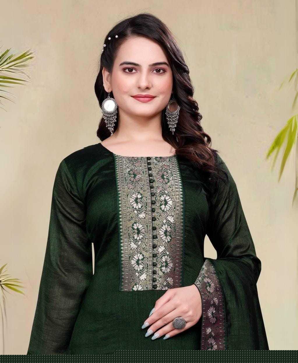 Vichitra Silk Ladies Suit - MYLUXURY LANE ENTERPRISE