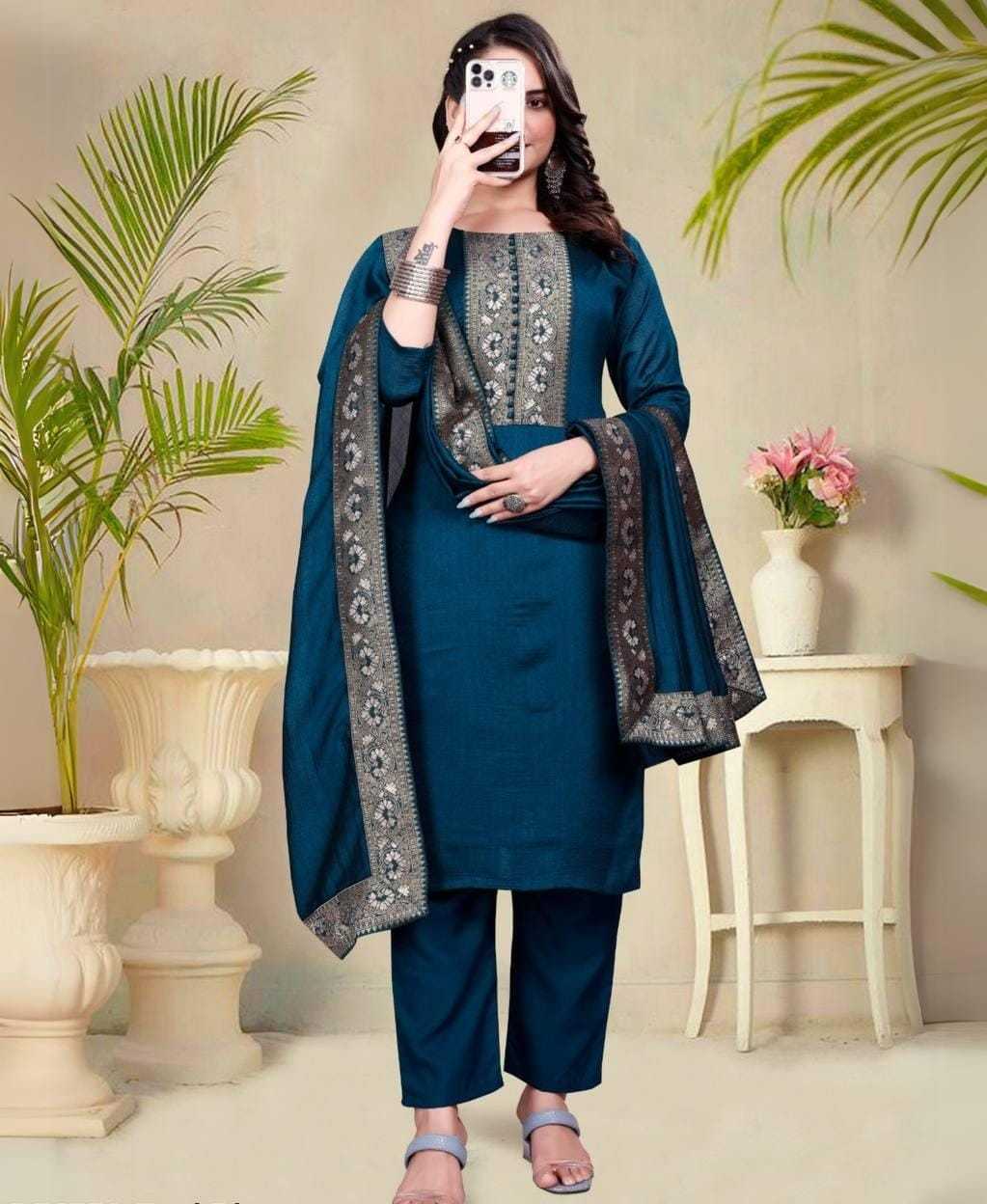 Vichitra Silk  Ladies Suit