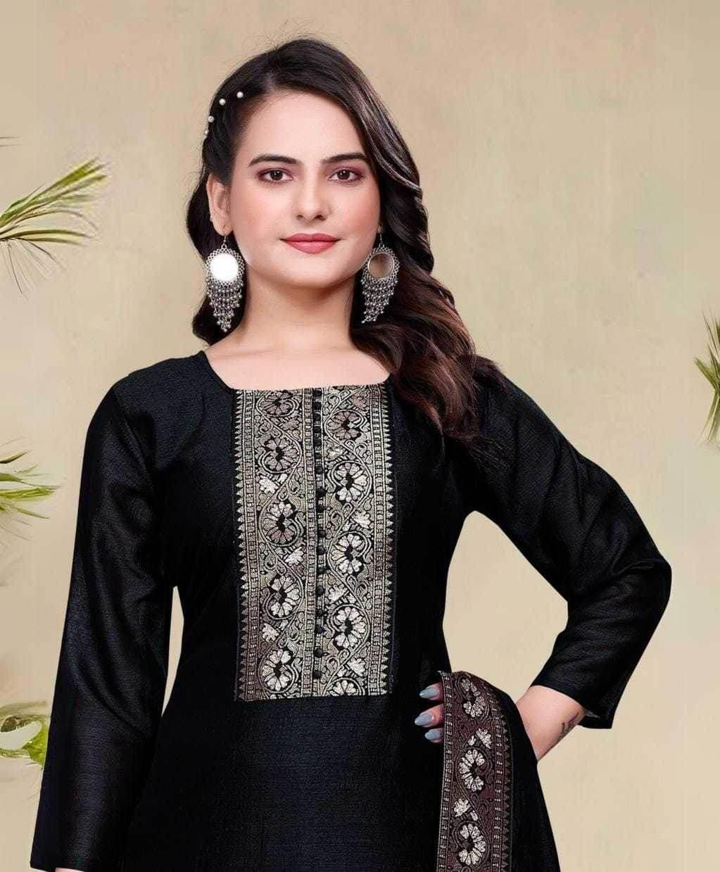 Vichitra Silk Ladies Suit - MYLUXURY LANE ENTERPRISE