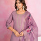 Viscose Chanderi Embroidery Ethnic Dresse - MYLUXURY LANE ENTERPRISE