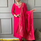 Viscose Chanderi Kurti Bottom With Dupatta - MYLUXURY LANE ENTERPRISE