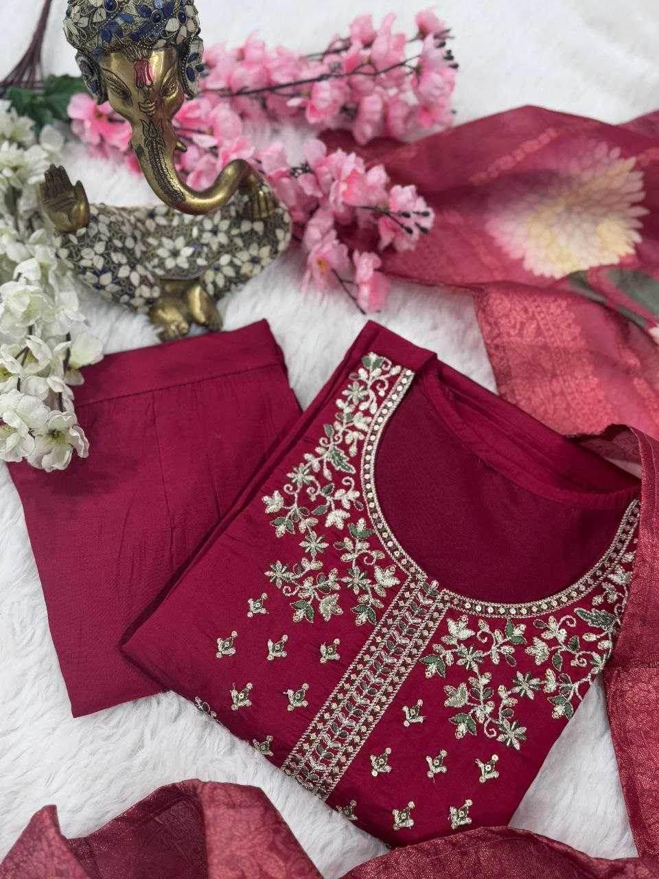 Viscose Chander Kurti Bottom With Dupatta - MYLUXURY LANE ENTERPRISE