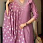 Viscose Chanderi Embroidery Punjabi Suit - MYLUXURY LANE ENTERPRISE