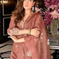 Viscose Chanderi Embroidered Kurti with Bottom and Dupatta - MYLUXURY LANE ENTERPRISE