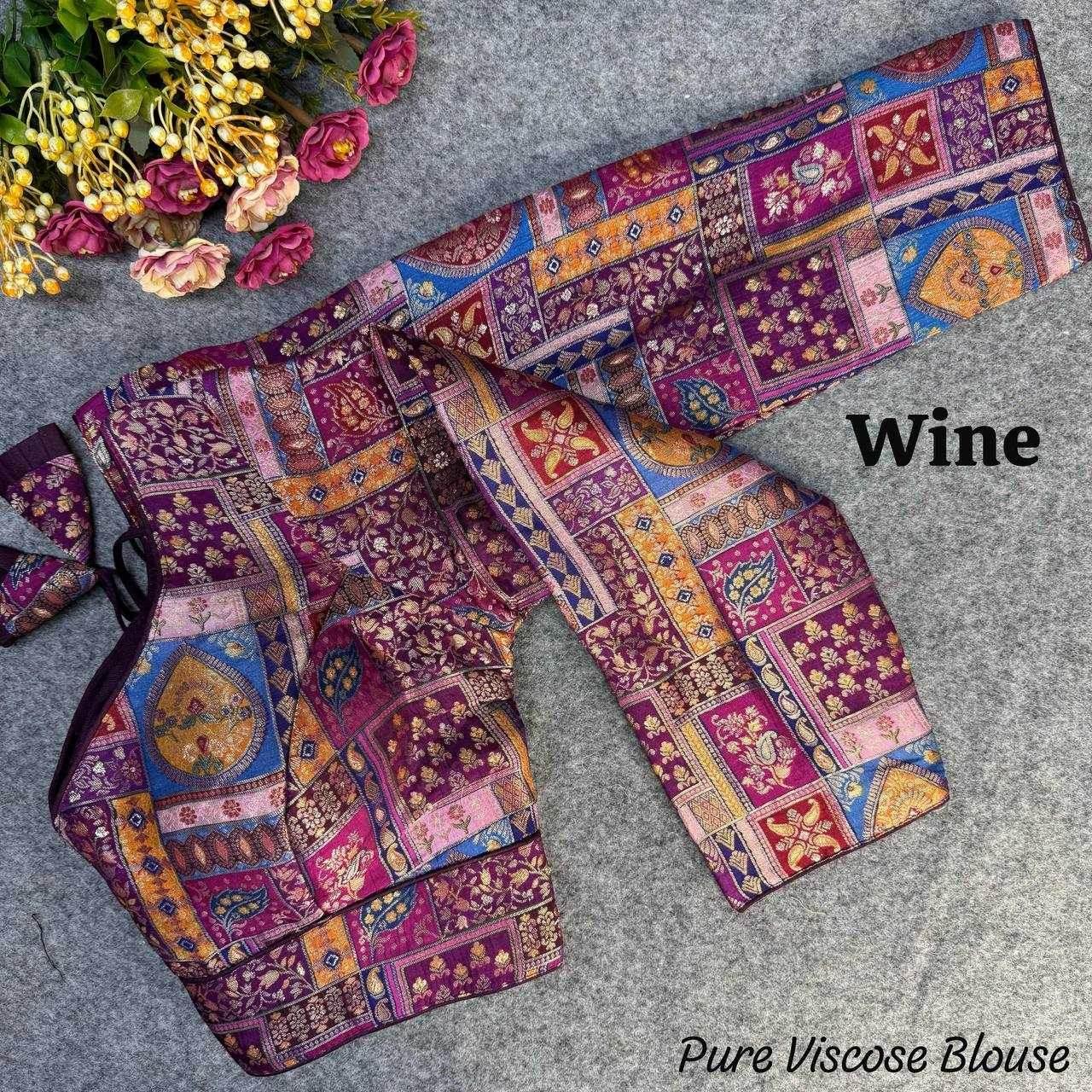 Viscose Printed Party Wear Blouse - MYLUXURY LANE ENTERPRISE