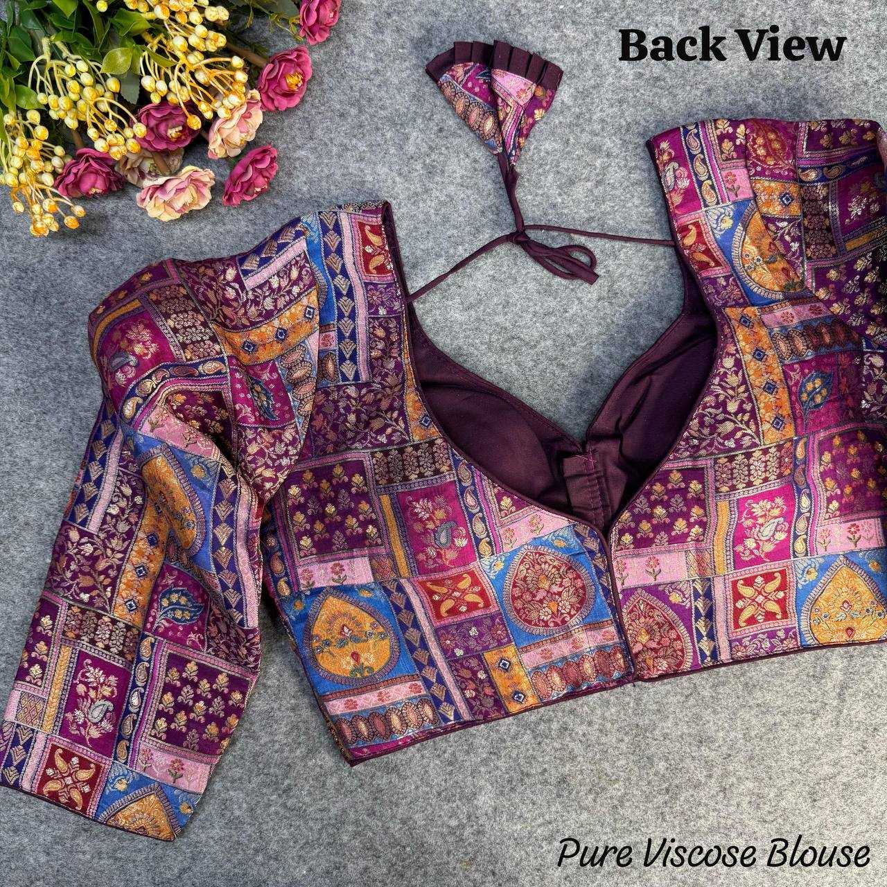 Viscose   Printed  Party Wear Blouse