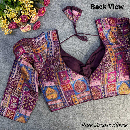Viscose   Printed  Party Wear Blouse