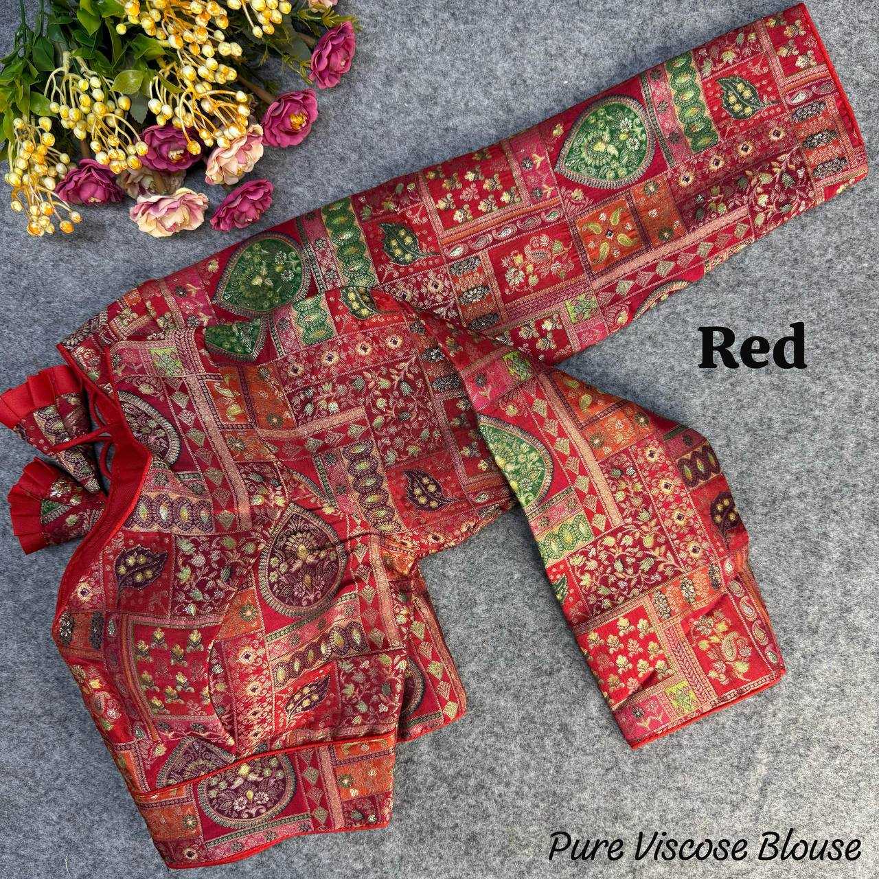 Viscose   Printed  Party Wear Blouse