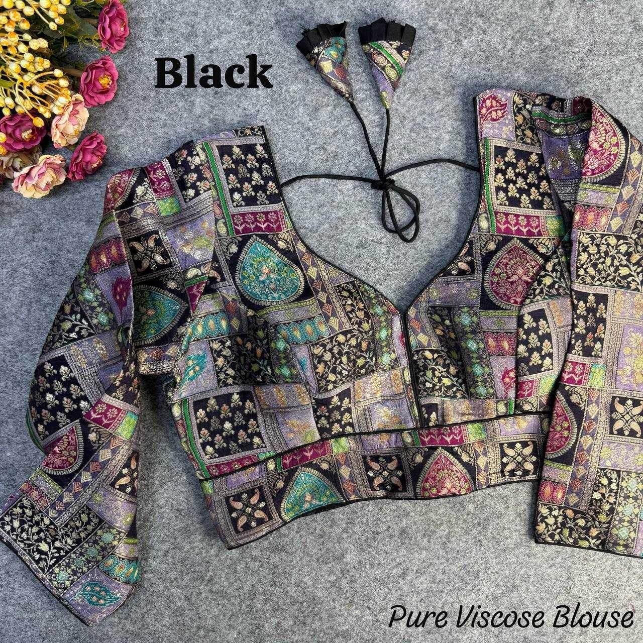 Viscose Printed Party Wear Blouse - MYLUXURY LANE ENTERPRISE