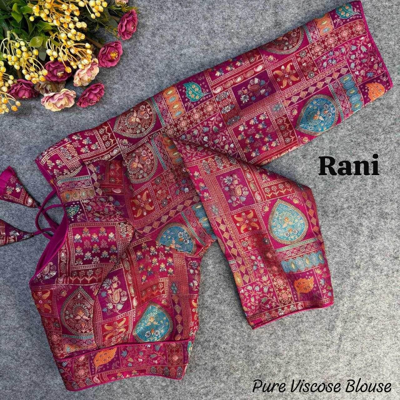 Viscose Printed Party Wear Blouse - MYLUXURY LANE ENTERPRISE