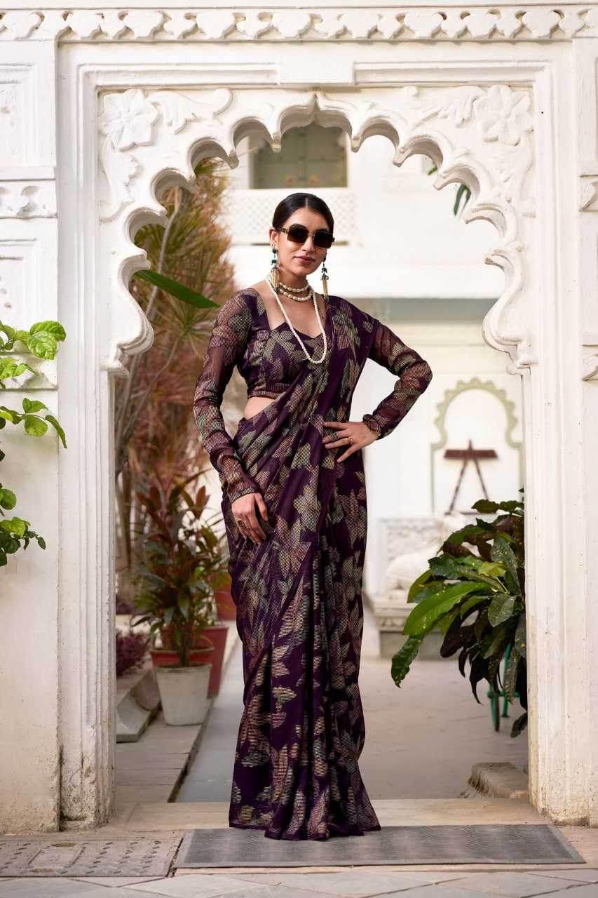 Viscose Party Wear Saree - MYLUXURY LANE ENTERPRISE