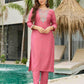 Viscose Designer Embroidered Kurti - MYLUXURY LANE ENTERPRISE