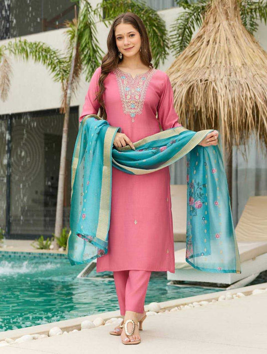 Viscose Designer Embroidered Kurti