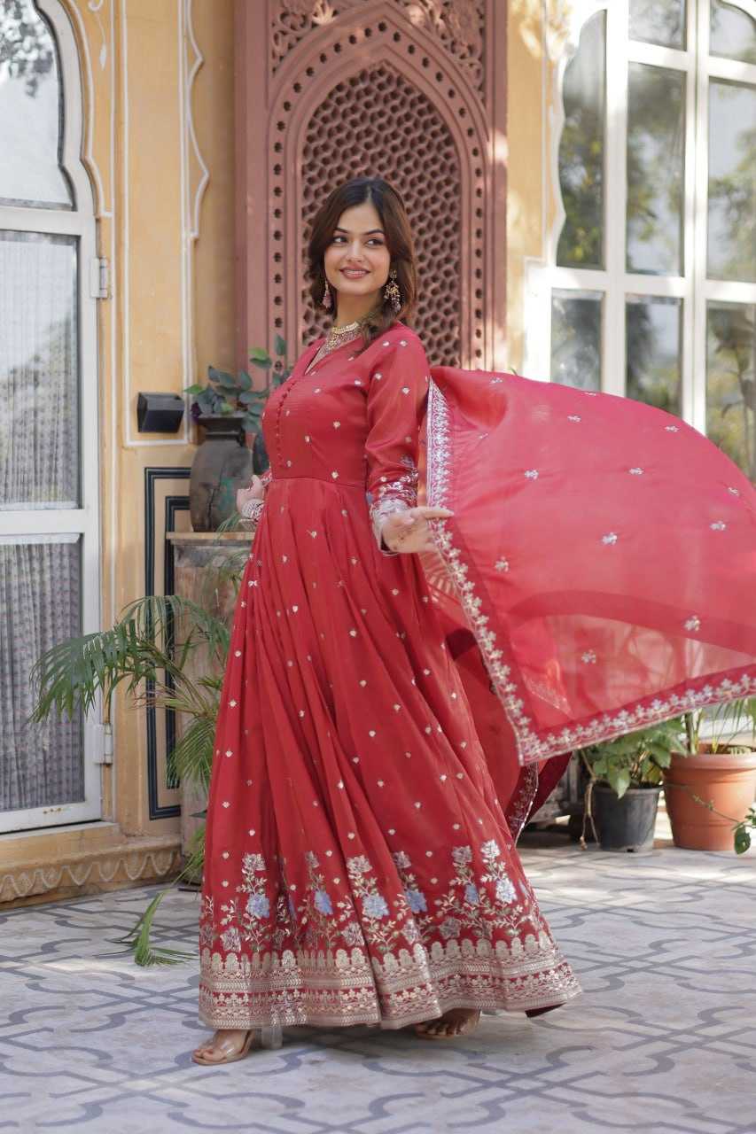 Embroidery Anarkali  Long Gown