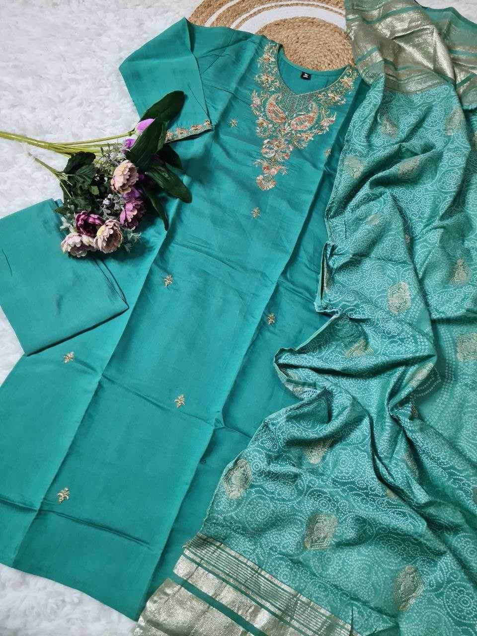 Viscose Casual Long Embroidered Kurti - MYLUXURY LANE ENTERPRISE