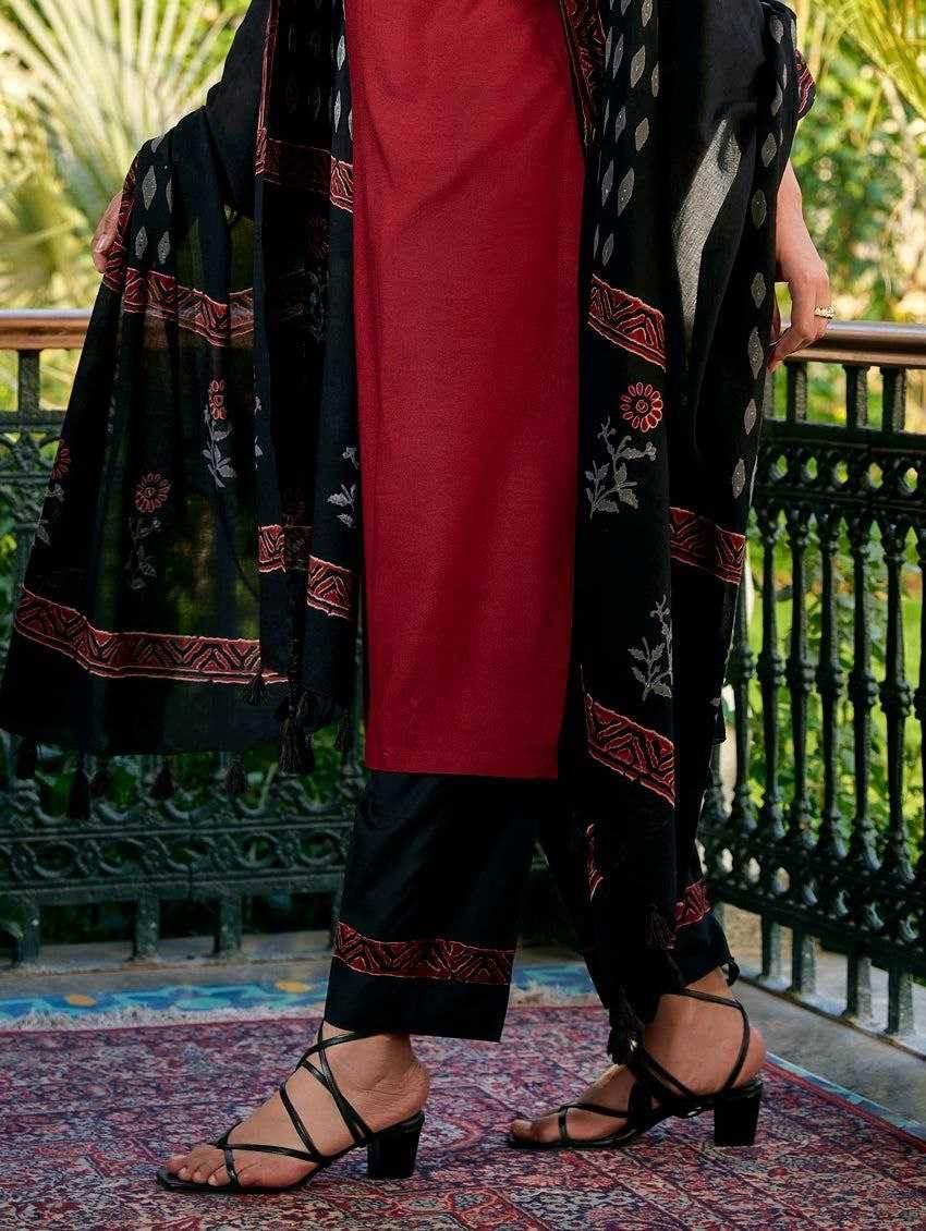 Viscose Rayon Embroidered Kurti Bottom With Dupatta - MYLUXURY LANE ENTERPRISE