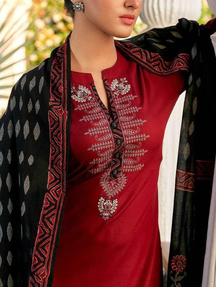 Viscose Rayon Embroidered Kurti Bottom With Dupatta - MYLUXURY LANE ENTERPRISE