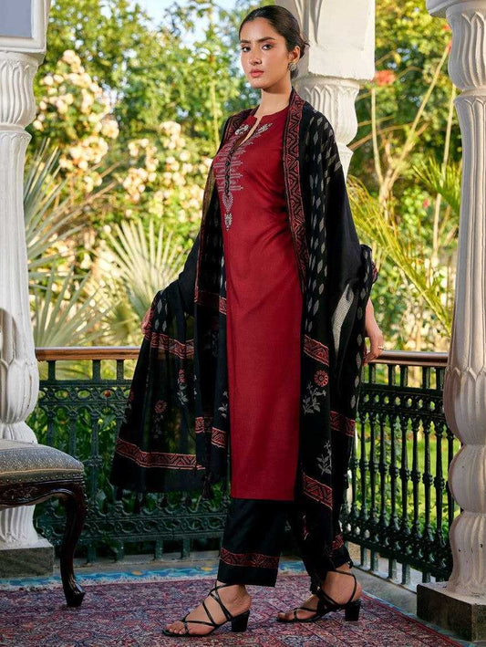 Viscose Rayon Embroidered  Kurti Bottom With Dupatta