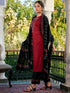 Viscose Rayon Embroidered Kurti Bottom With Dupatta - MYLUXURY LANE ENTERPRISE