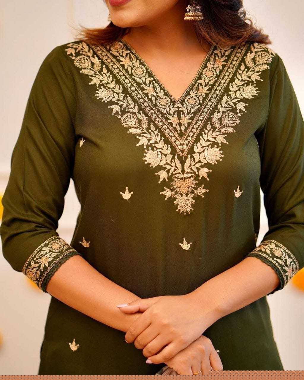 Viscose Rayon Kurti Bottom With Dupatta - MYLUXURY LANE ENTERPRISE