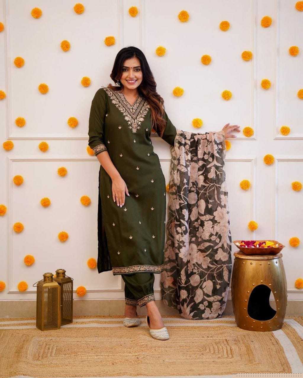 Viscose Rayon Kurti Bottom With Dupatta - MYLUXURY LANE ENTERPRISE