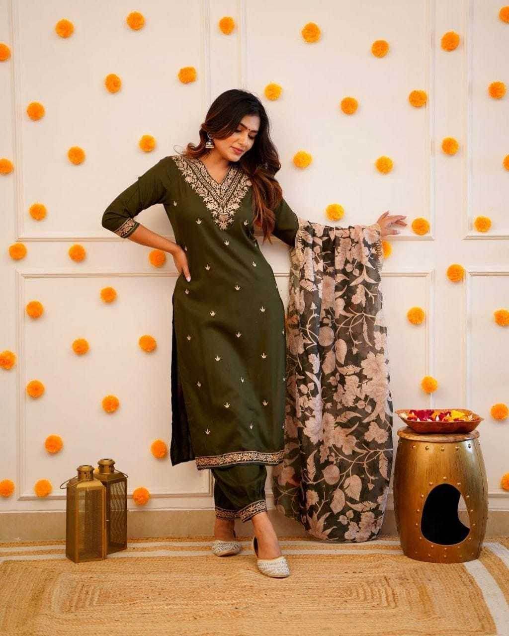 Viscose Rayon Kurti Bottom With Dupatta - MYLUXURY LANE ENTERPRISE