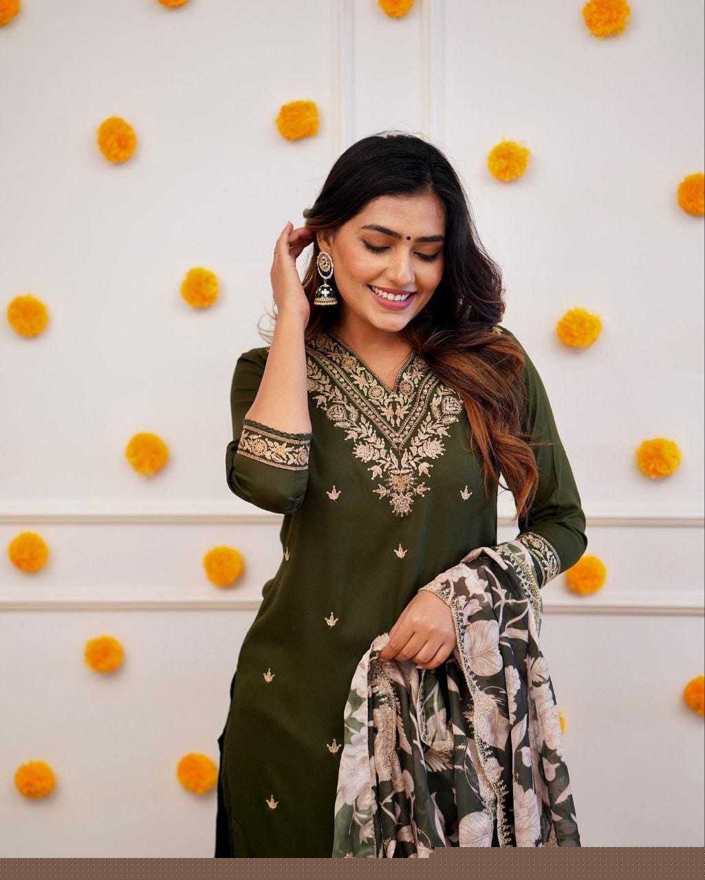 Viscose Rayon Kurti Bottom With Dupatta - MYLUXURY LANE ENTERPRISE