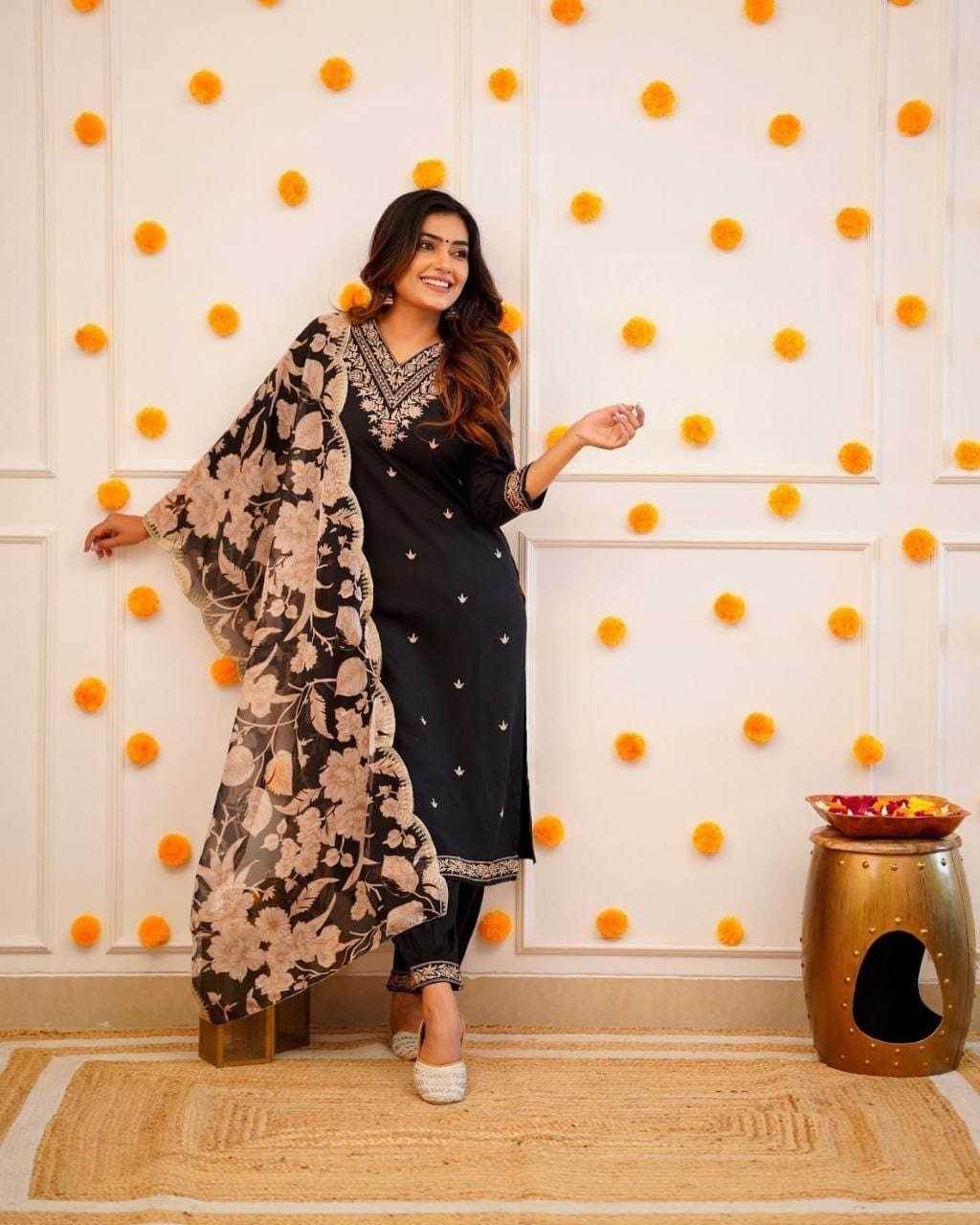 Viscose Rayon Kurti Bottom With Dupatta - MYLUXURY LANE ENTERPRISE