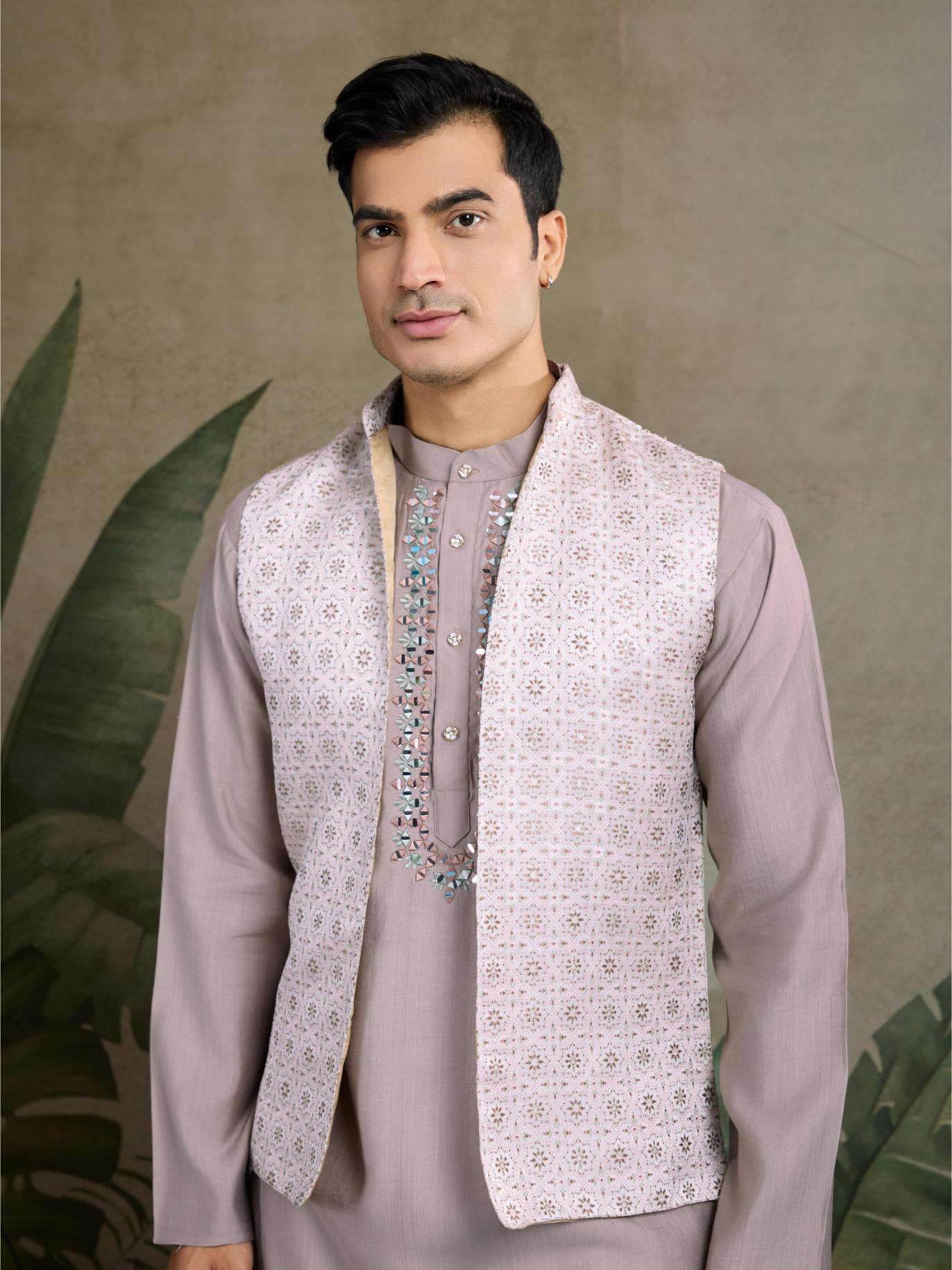 Viscose Mens Kurta Pyjama Nehru Jacket - MYLUXURY LANE ENTERPRISE