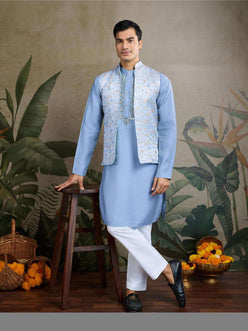 Viscose Mens Kurta Pyjama Nehru Jacket - MYLUXURY LANE ENTERPRISE