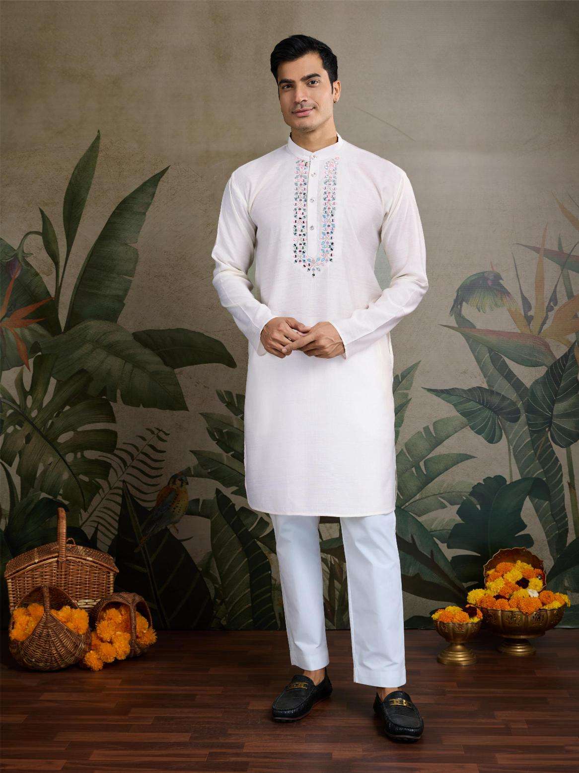 Viscose  Mens Kurta Pyjama Nehru Jacket